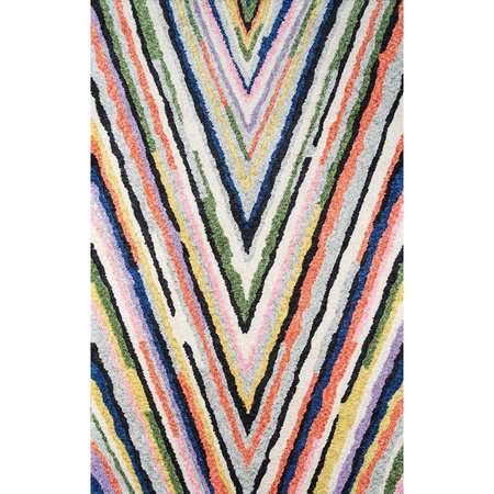 MOMENI Novogratz Bungalow Notch Rug - Multicolor, 7 ft. 6 in. x 9 ft. 6 in. BUNGLBUN-4MTI7696